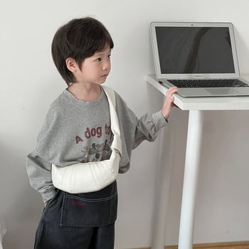 Dječja PU crossbody torba s karikaturnim uzorkom, lagana, prozračna, otporna na habanje, podstava od poliestera