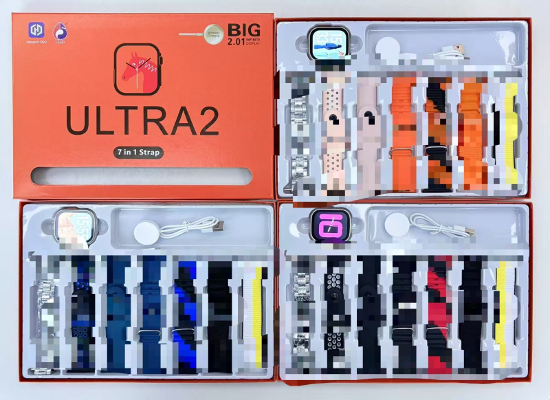 7-u-1 set pametnog sata s AMOLED zaslonom, NFC-om, vodootporan, Bluetooth pozivi, mjerenje srčane frekvencije