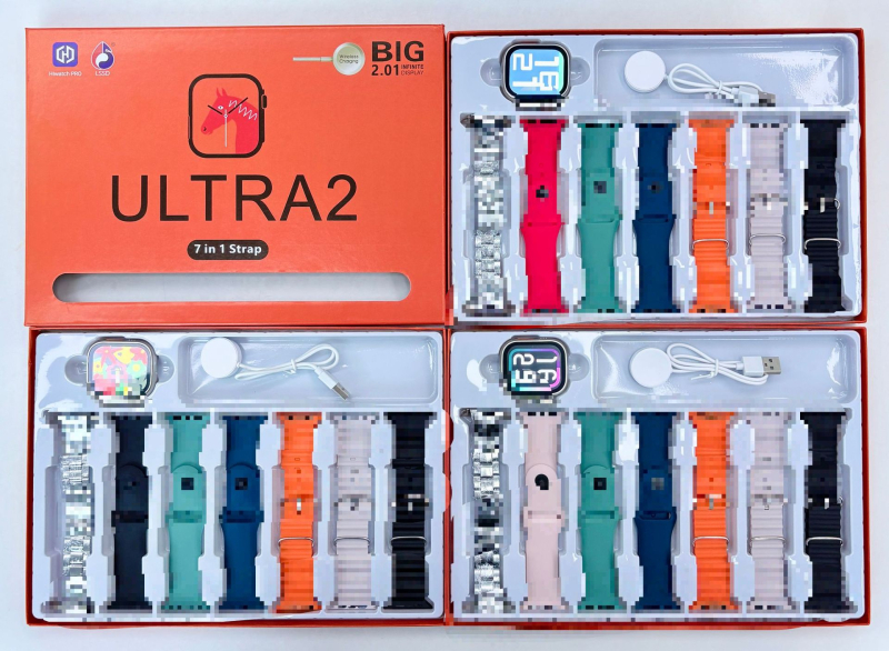 7-u-1 set pametnog sata s AMOLED zaslonom, NFC-om, vodootporan, Bluetooth pozivi, mjerenje srčane frekvencije