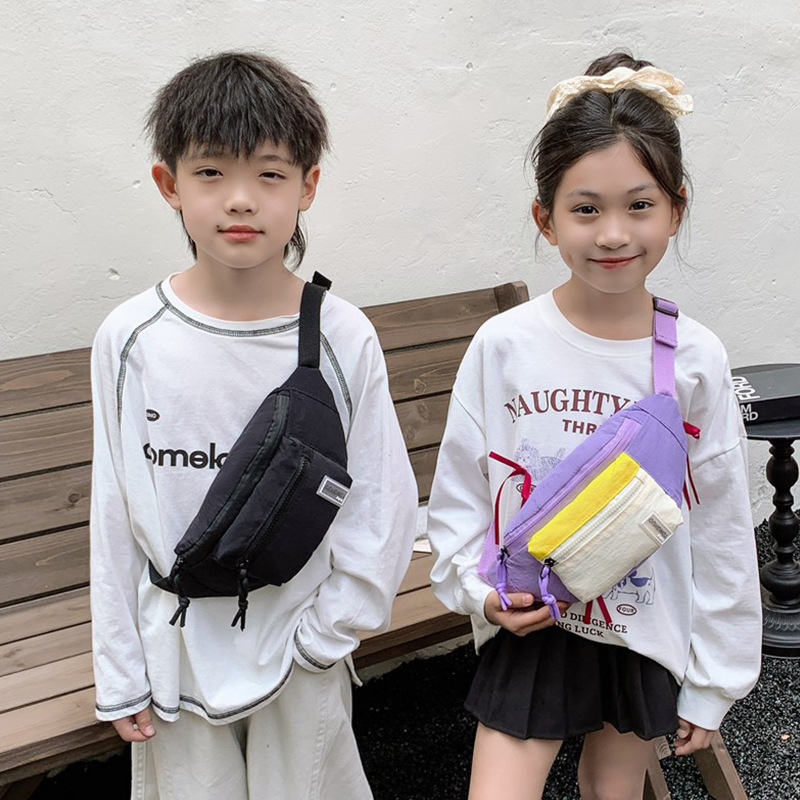 Dječja torbica od nejlona za prsa i pojas, ultra lagana, unisex, ulični stil, za osnovnu školu, podstava poliester