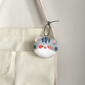 Портмоне за монети от плюш, геометричен принт, уличен стил, функция за съхранение