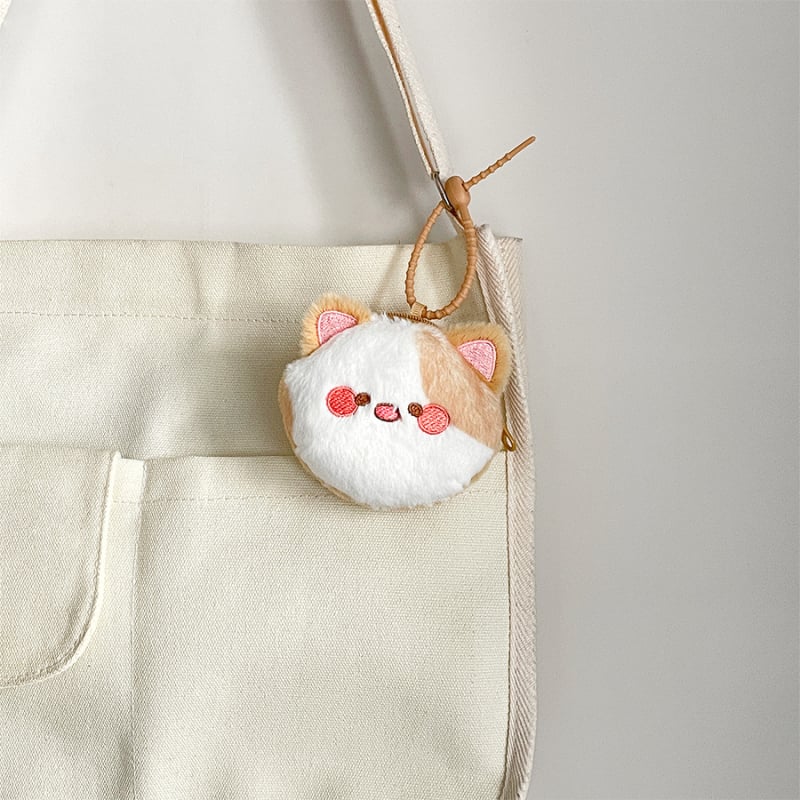 Портмоне за монети от плюш, геометричен принт, уличен стил, функция за съхранение