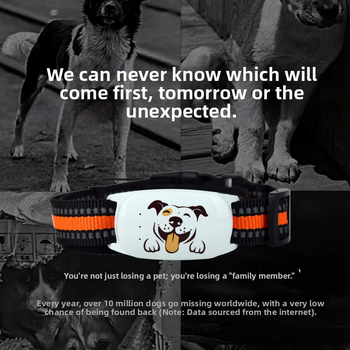 Локатор за домашни любимци на каишка с 4G, съвместим с Android и iOS, 500 mAh, тегло 30 g, размери 31×61×16 мм