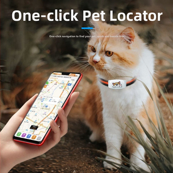 Локатор за домашни любимци на каишка с 4G, съвместим с Android и iOS, 500 mAh, тегло 30 g, размери 31×61×16 мм