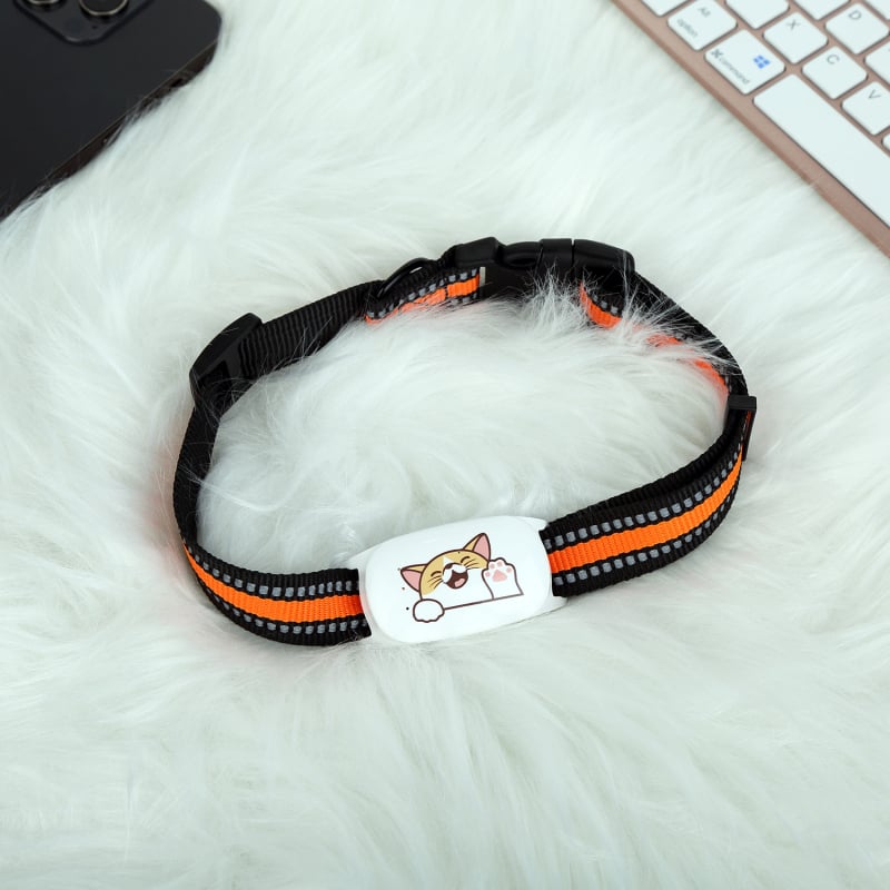 Локатор за домашни любимци на каишка с 4G, съвместим с Android и iOS, 500 mAh, тегло 30 g, размери 31×61×16 мм