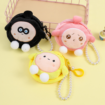 Plišani novčanik s karikaturnim uzorkom, unisex, torbica za svakodnevnu upotrebu