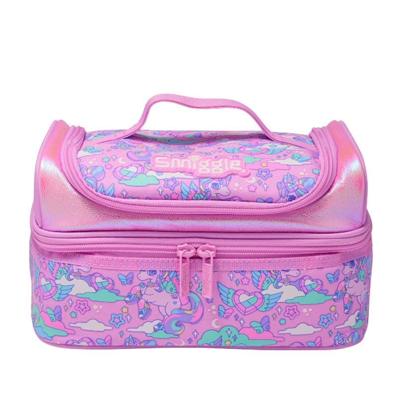 Školska ranac Smiggle s dizajnom crtani pony, platnena tvar, velika kapaciteta, unisex, naramenice s zračnim jastukom