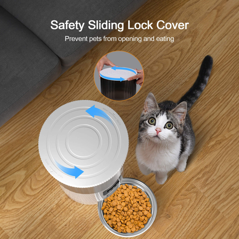 Okrugli hranilnik za mačke (Odvojivi; Težina: 3000 g; Bez podrške aplikaciji)