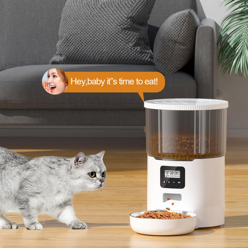 Okrugli hranilnik za mačke (Odvojivi; Težina: 3000 g; Bez podrške aplikaciji)