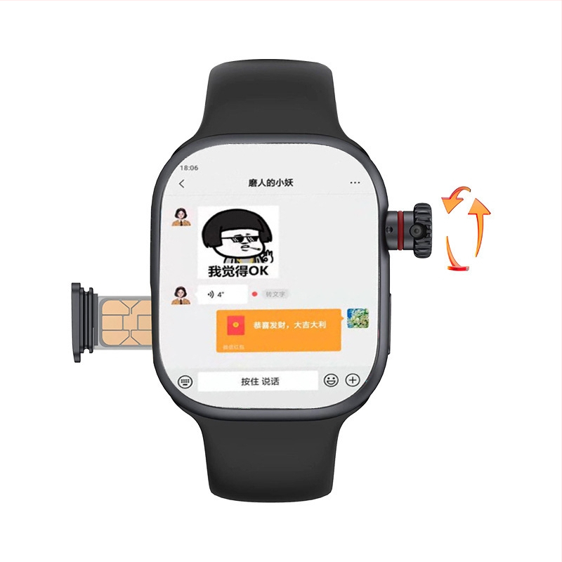 Ceas inteligent cu slot SIM 5G și NFC, monitorizare ritm cardiac, tensiune arterială și oxigen din sânge, monitorizare somn și temperatură corporală