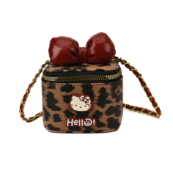 Dječja crossbody torbica za djevojčice s crtić mačaka uzorkom, PU materijal, vodootporna, ultra lagana, kompaktan dizajn za pohranu