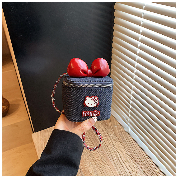 Dječja crossbody torbica za djevojčice s crtić mačaka uzorkom, PU materijal, vodootporna, ultra lagana, kompaktan dizajn za pohranu