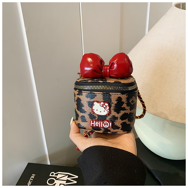 Dječja crossbody torbica za djevojčice s crtić mačaka uzorkom, PU materijal, vodootporna, ultra lagana, kompaktan dizajn za pohranu