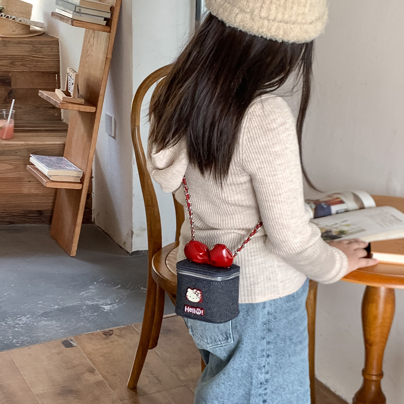 Dječja crossbody torbica za djevojčice s crtić mačaka uzorkom, PU materijal, vodootporna, ultra lagana, kompaktan dizajn za pohranu