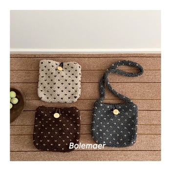 Dječja crossbody torbica s pretincom za kovanice - Unisex, za djecu predškolske dobi, Poliester materijal, Podstava od poliestera, svakodnevna uporaba, Zimska kolekcija 2025