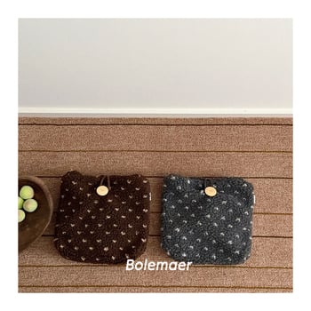 Dječja crossbody torbica s pretincom za kovanice - Unisex, za djecu predškolske dobi, Poliester materijal, Podstava od poliestera, svakodnevna uporaba, Zimska kolekcija 2025