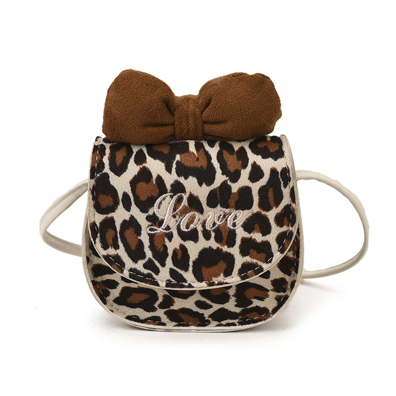 Dječja torba za ramena, PU koža, leopard print, podstava od poliestera, jesen 2025