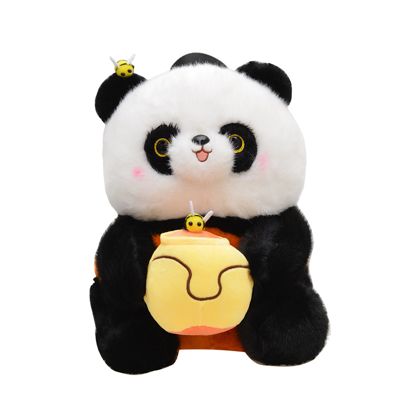 Dječji plišani Panda ruksak, crtani dizajn, dječji stil, podstava od poliestera, namijenjeno za osnovnu školu