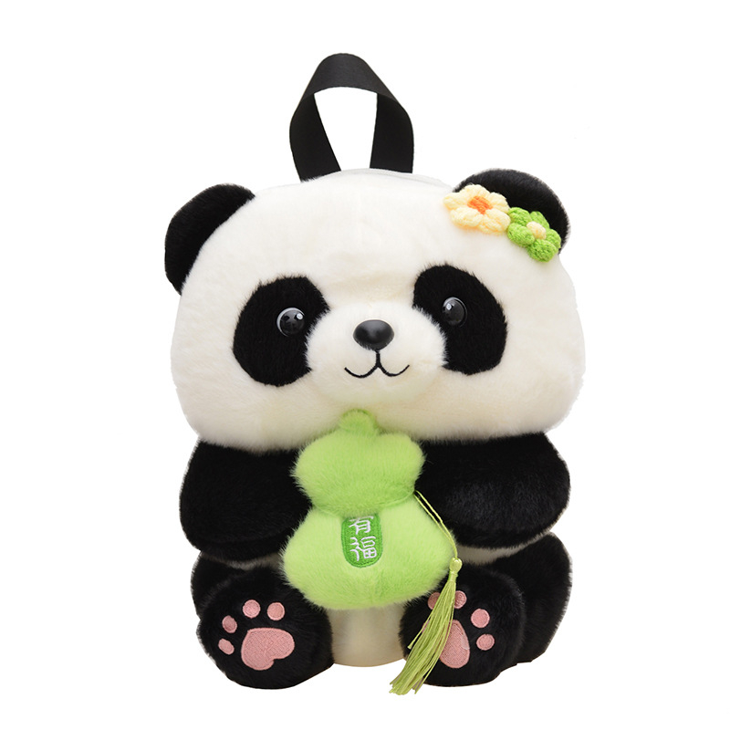 Dječji plišani Panda ruksak, crtani dizajn, dječji stil, podstava od poliestera, namijenjeno za osnovnu školu