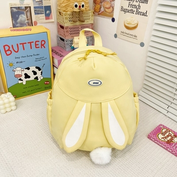 Dječji ruksak s motivom zeca, ultralak, najlon, poliesterska podstava, naramenice s zračnim jastukom