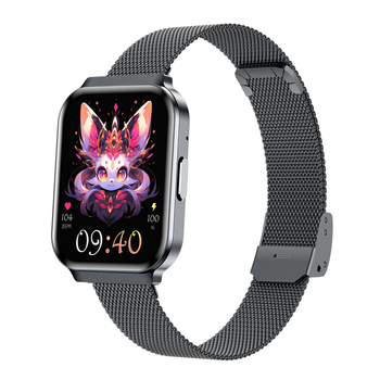 KM86 Ceas Inteligent Ultra-Subțire, apeluri Bluetooth și muzică, Monitorizare Sănătate: ritm cardiac, tensiune arterială, oxigen în sânge, somn, compatibil cu iOS