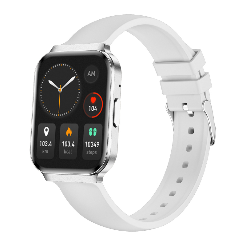 KM86 Ceas Inteligent Ultra-Subțire, apeluri Bluetooth și muzică, Monitorizare Sănătate: ritm cardiac, tensiune arterială, oxigen în sânge, somn, compatibil cu iOS