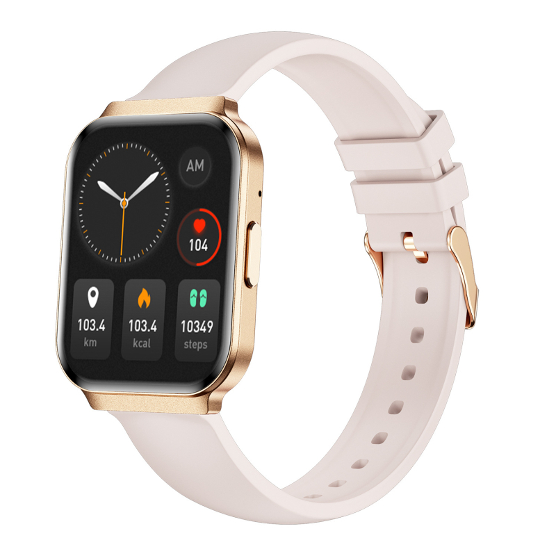 KM86 Ceas Inteligent Ultra-Subțire, apeluri Bluetooth și muzică, Monitorizare Sănătate: ritm cardiac, tensiune arterială, oxigen în sânge, somn, compatibil cu iOS