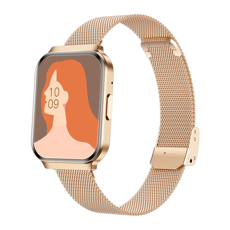 KM86 Ceas Inteligent Ultra-Subțire, apeluri Bluetooth și muzică, Monitorizare Sănătate: ritm cardiac, tensiune arterială, oxigen în sânge, somn, compatibil cu iOS