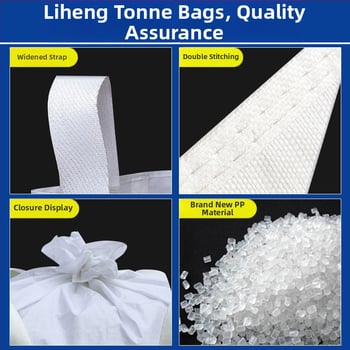 Li heng PP ton vreća, ojačana, otporna na habanje, samouzatvarajuća, nosivost 1–2 t, za plastiku, cement, kemikalije i mulj