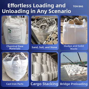 Li heng PP ton vreća, ojačana, otporna na habanje, samouzatvarajuća, nosivost 1–2 t, za plastiku, cement, kemikalije i mulj