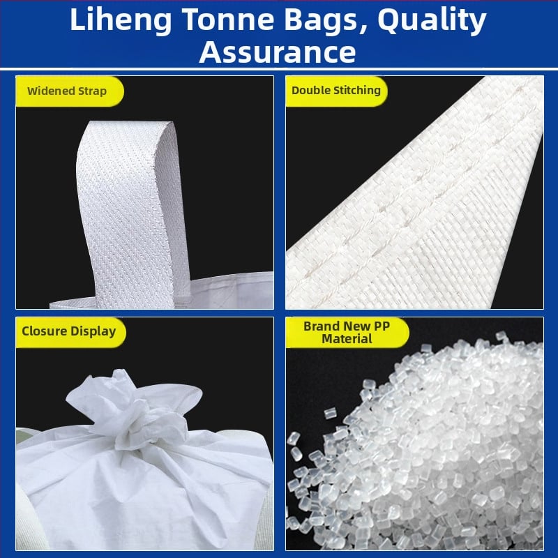 Li heng PP ton vreća, ojačana, otporna na habanje, samouzatvarajuća, nosivost 1–2 t, za plastiku, cement, kemikalije i mulj
