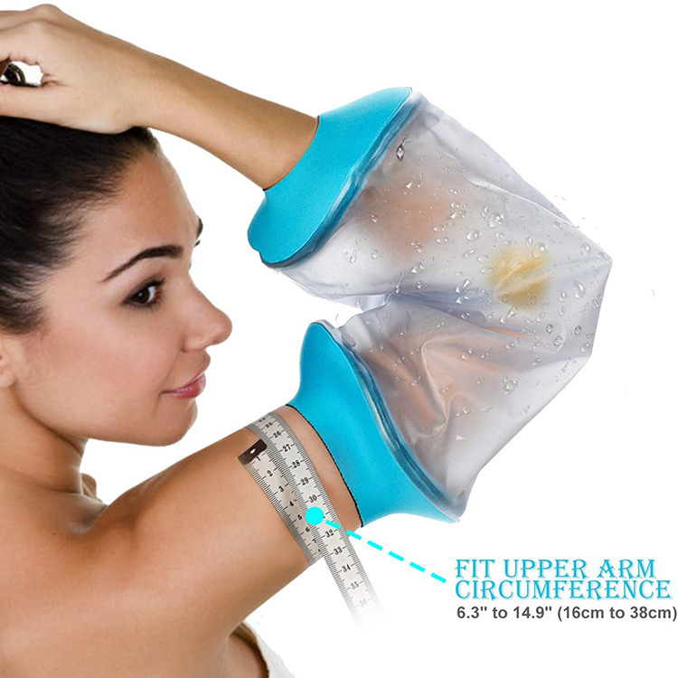 Dva dijela vodootporni zaštitnik za tuširanje – zaštita za kupanje s PVC/PP/silikagelom i elastičnom tkaninom