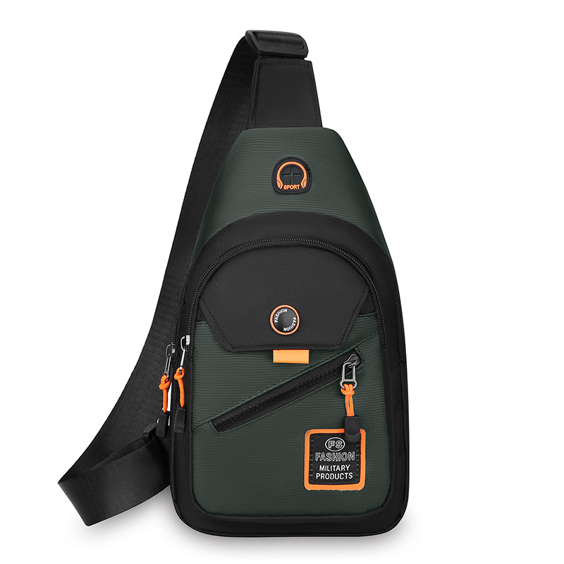 Muška torbica za prsa, uličnog stila, Oxford tkanina, prozračna i vodootporna, ultra lagana, podstava od poliestera.
