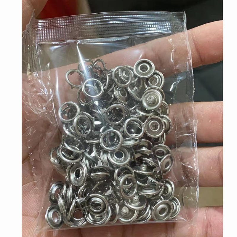 Комплект петзъбни безшевни закопчалки от неръждаема стомана за монтаж