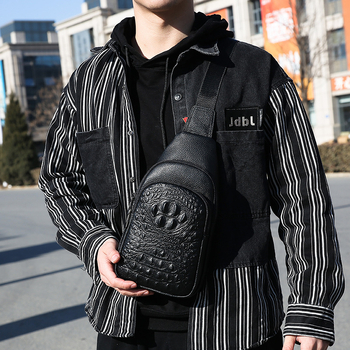 Muška torba preko prsa od prave kože, ulični stil, model 9001