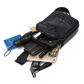 Muška torba preko prsa od prave kože, ulični stil, model 9001