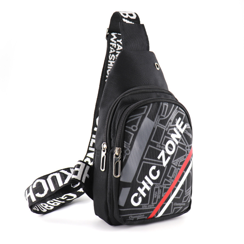 Muška prsna torba, višefunkcionalna, vodootporna od najlona, velika kapaciteta, kompatibilna s 8-inčnim prijenosnim računalom