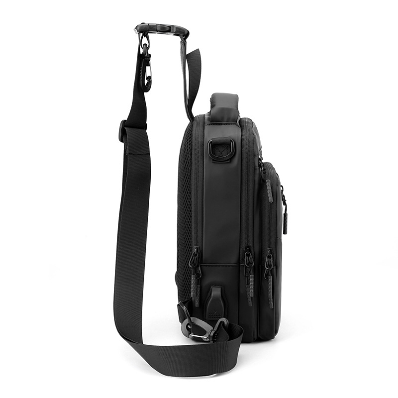 HAOSHUAI Muška prsna torba, najlon, vodootporna, crossbody dizajn, model 1100-51