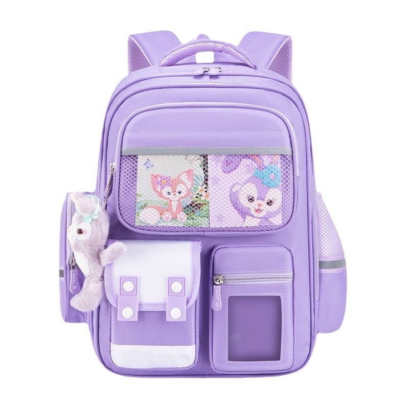 Unisex školska torba za osnovnu školu, Oxford platno, velika zapremina, vodootporna, ergonomski stražnji panel za potporu kralježnice