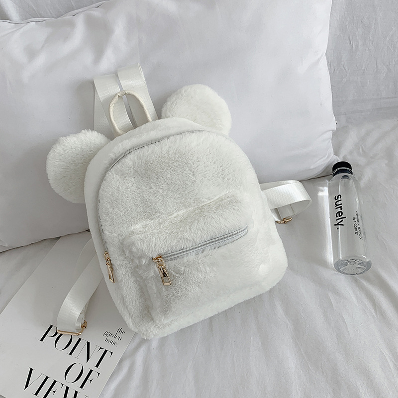 Unisex plišani ruksak od corduroyja, kapacitet ispod 20 L, poliester podstava