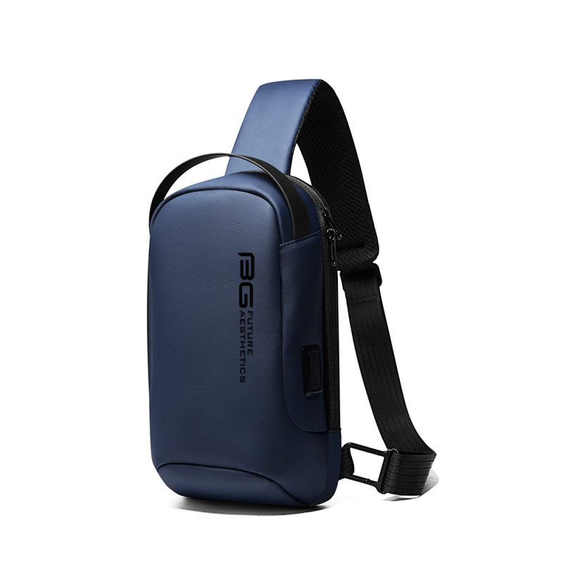 Muška chest bag od Oxford tkanine, otporna na habanje, jednobojni uzorak, poliester podstava, poslovno putovanje stil