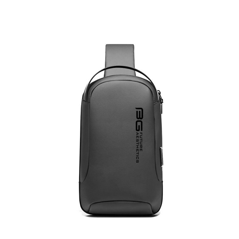 Muška chest bag od Oxford tkanine, otporna na habanje, jednobojni uzorak, poliester podstava, poslovno putovanje stil