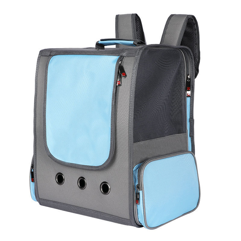 Дunka dk925 Раница за домашни любимци, космическа капсула, двойни презрамки, прозрачна платнена завеса, капацитет 4