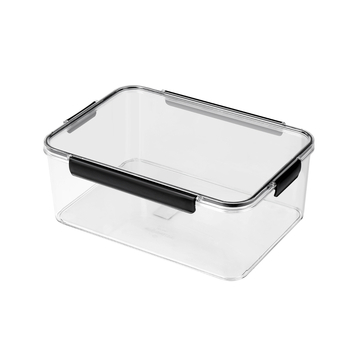 Πλαστικό δοχείο αποθήκευσης φαγητών για ψυγείο – διαφανές με σφραγιζόμενο καπάκι, ορθογώνιο, μεγάλη χωρητικότητα
