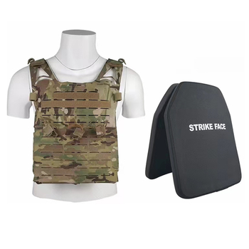 Placǎ insert pentru piept, ceramică compozită GA6 NIJ IV, alumina + placă PE, Greutate 500–2850 g, Suprafață: bandă sau poliurea