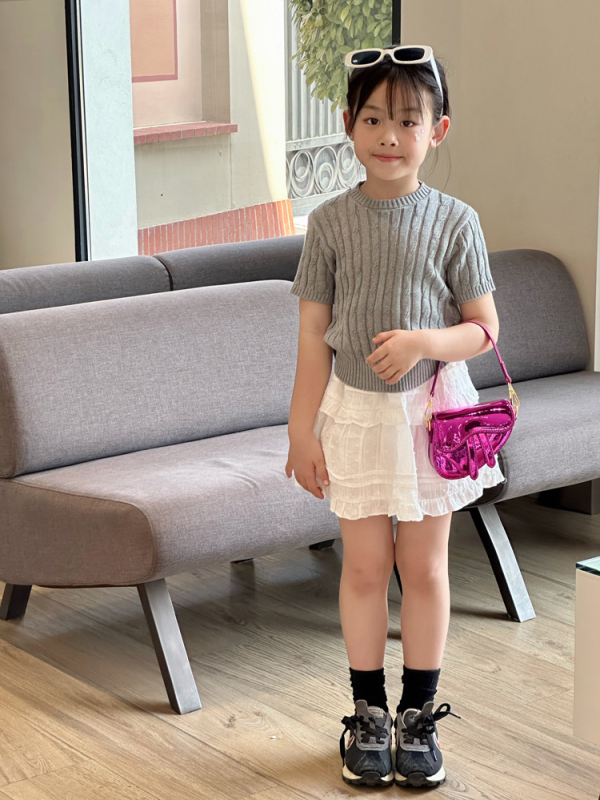 Dječja PU kožna crossbody saddle torba za djevojčice, vodootporna i ultra lagana, podstava od poliester, jednobojni dizajn, proljeće 2025