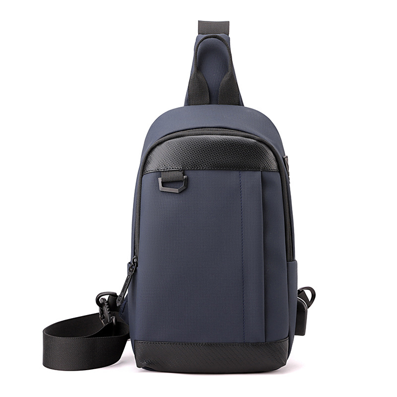 WEPOWER Muška chest bag preko ramena — Vodootporna najlonska torba, Jednobojni uzorak, podstava od poliestera