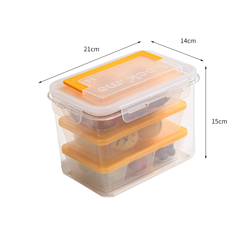 Kutija za očuvanje svježine hrane, velika kapacitet za hladnjak i zamrzivač, prozirna plastična kutija s poklopcem