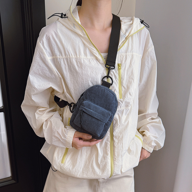 Geantă de talie pentru copii corduroy, căptușită cu poliester, respirabil, unisex, pentru grădiniță, Toamnă 2025