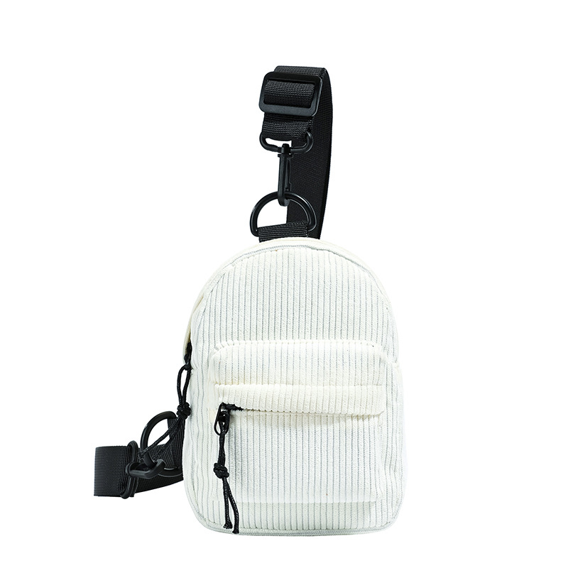 Geantă de talie pentru copii corduroy, căptușită cu poliester, respirabil, unisex, pentru grădiniță, Toamnă 2025